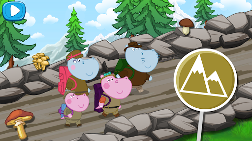 Hippo Family: Mountain Camping - عکس بازی موبایلی اندروید