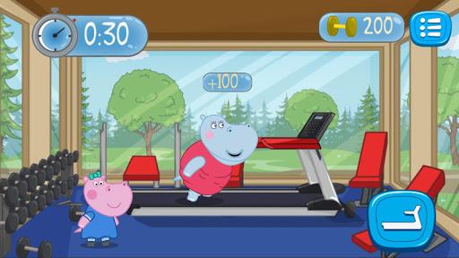 Fitness Games: Hippo Trainer - عکس بازی موبایلی اندروید