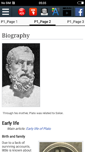 Biography of Plato - Image screenshot of android app