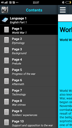 History of World War I - Image screenshot of android app