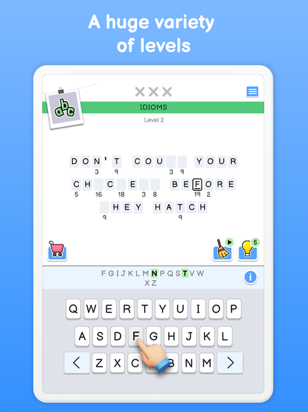 Cipher Master Word Puzzle Game - عکس برنامه موبایلی اندروید