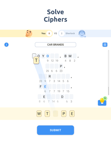 Cipher Master Challenge - عکس بازی موبایلی اندروید