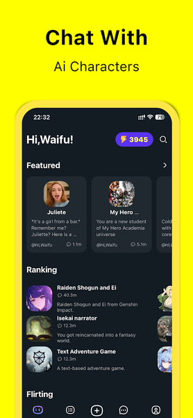 HiWaifu: AI Friend & Waifu Hub - Image screenshot of android app