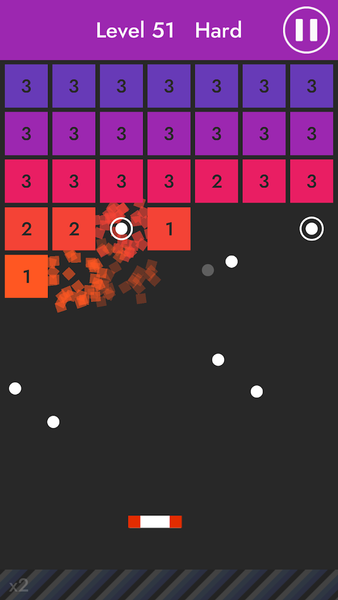Bricks Breaker Gradation - Gameplay image of android game