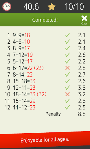 Mental arithmetic (Math) - عکس بازی موبایلی اندروید