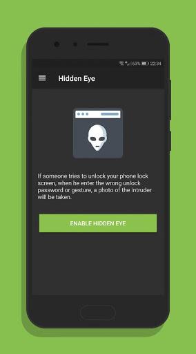Hidden Eye - intruder selfie - Image screenshot of android app