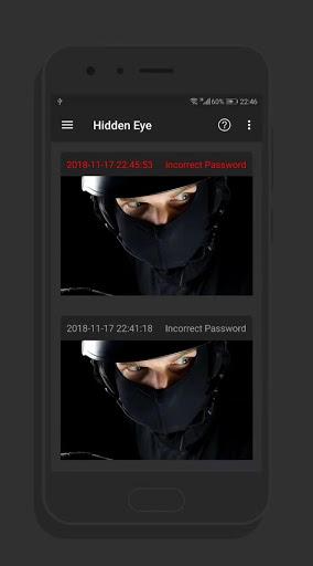 Hidden Eye - intruder selfie - عکس برنامه موبایلی اندروید