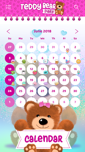 Teddy Bear Diary - عکس برنامه موبایلی اندروید