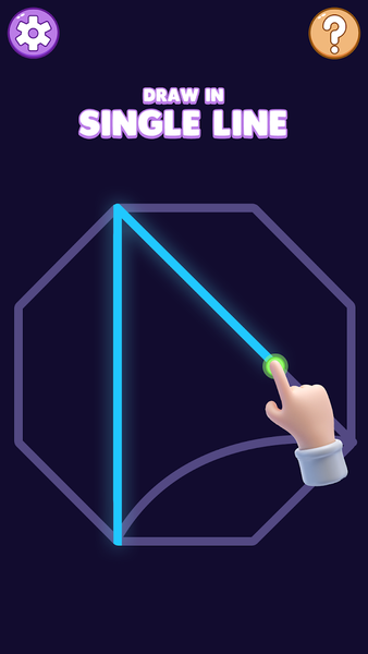 Just Draw the Line Drawing - Gameplay image of android game