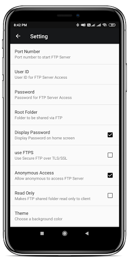 FTP Server - Image screenshot of android app