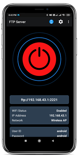 FTP Server - Image screenshot of android app