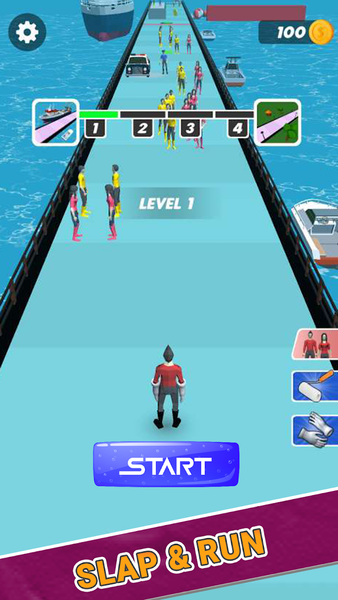 Slap and Run 3D Offline Game - Gameplay image of android game