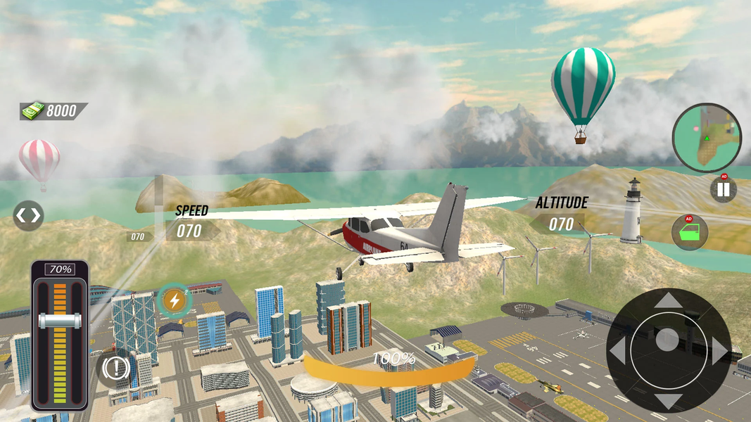 Plane Game 3d Pilot Flight Sim - Gameplay image of android game