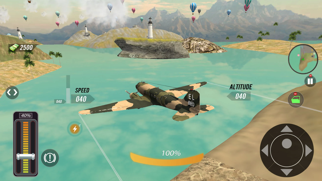 Plane Game 3d Pilot Flight Sim - Gameplay image of android game