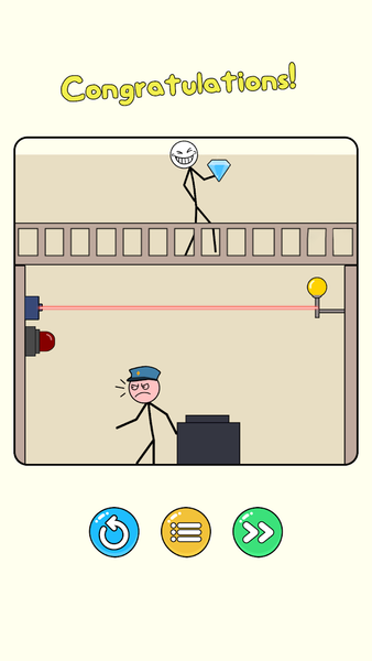 Stickman Thief Puzzle IQ Games - Gameplay image of android game