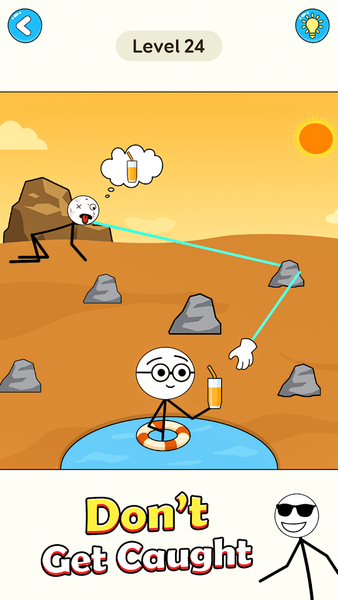Stickman Thief Puzzle IQ Games - Gameplay image of android game