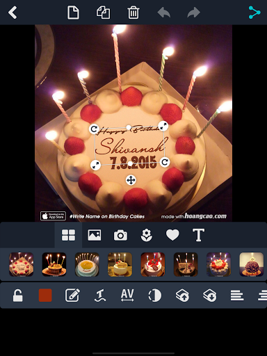Write Name on Birthday Cakes - عکس برنامه موبایلی اندروید