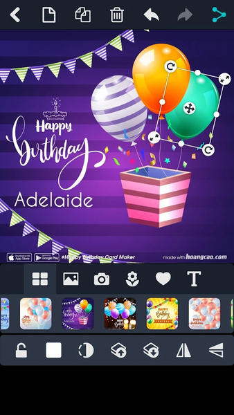 Happy Birthday Card Maker - عکس برنامه موبایلی اندروید