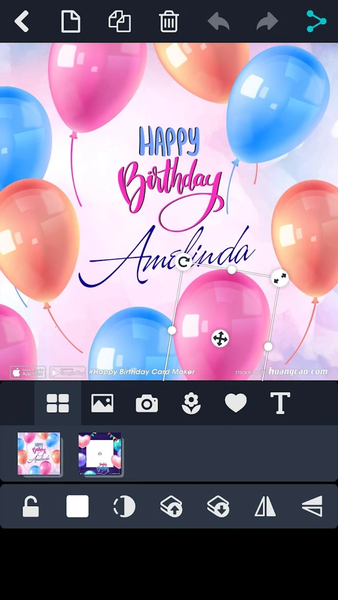 Happy Birthday Card Maker - Image screenshot of android app