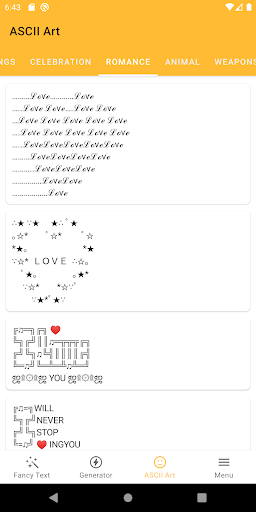Fancy Text Symbols - Image screenshot of android app
