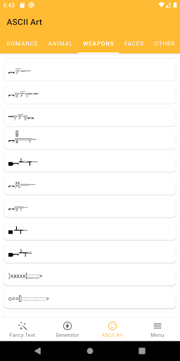 Fancy Text Symbols - Image screenshot of android app