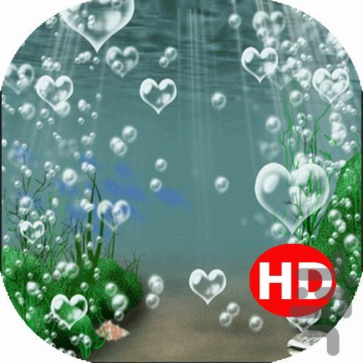 پس زمینه زنده حباب درآب - عکس برنامه موبایلی اندروید