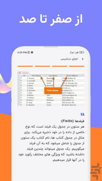 دیتابیس و برنامه نویسی | هدهد - عکس برنامه موبایلی اندروید