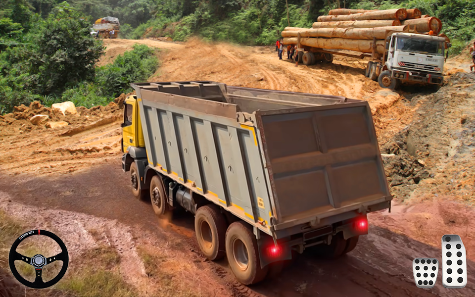 Offroad Dumper Truck 3D Game - Gameplay image of android game