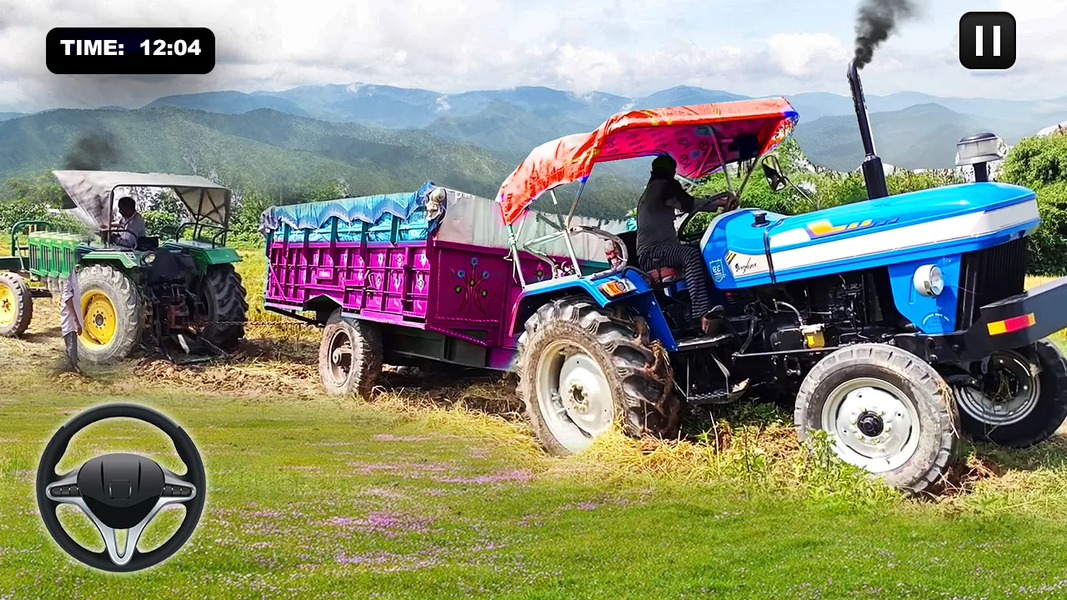 Tractor Trolley Farming Cargo - Gameplay image of android game