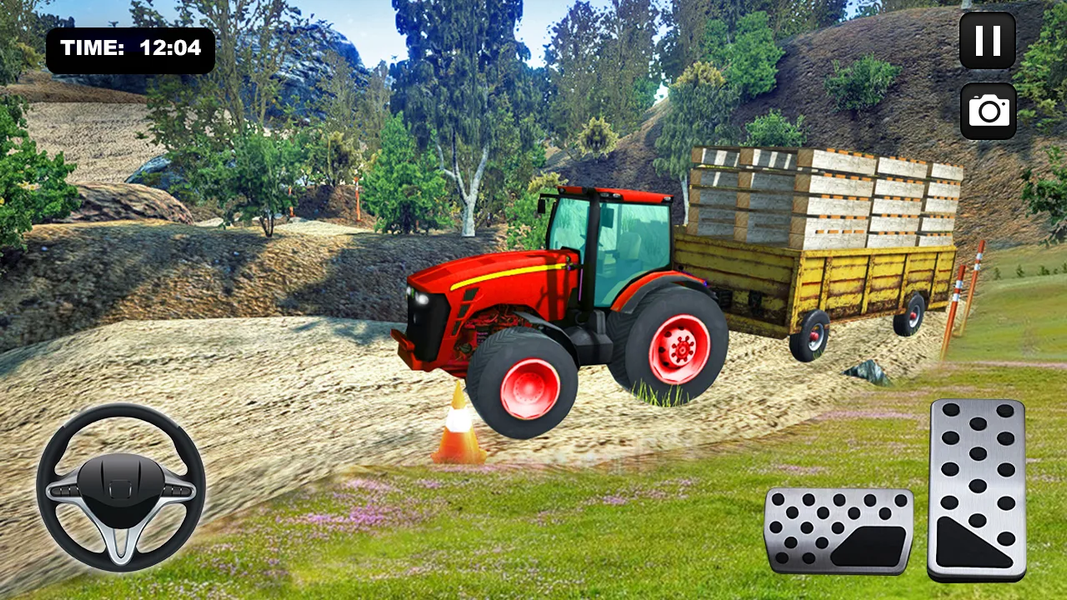 Tractor Trolley Farming Cargo - Gameplay image of android game