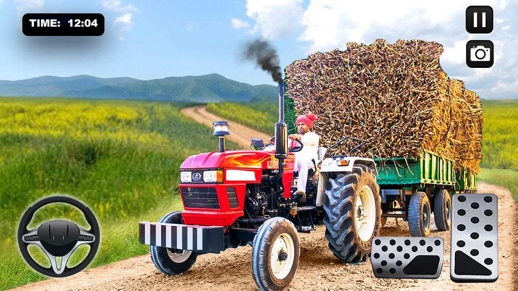 Tractor Trolley Farming Cargo - Gameplay image of android game