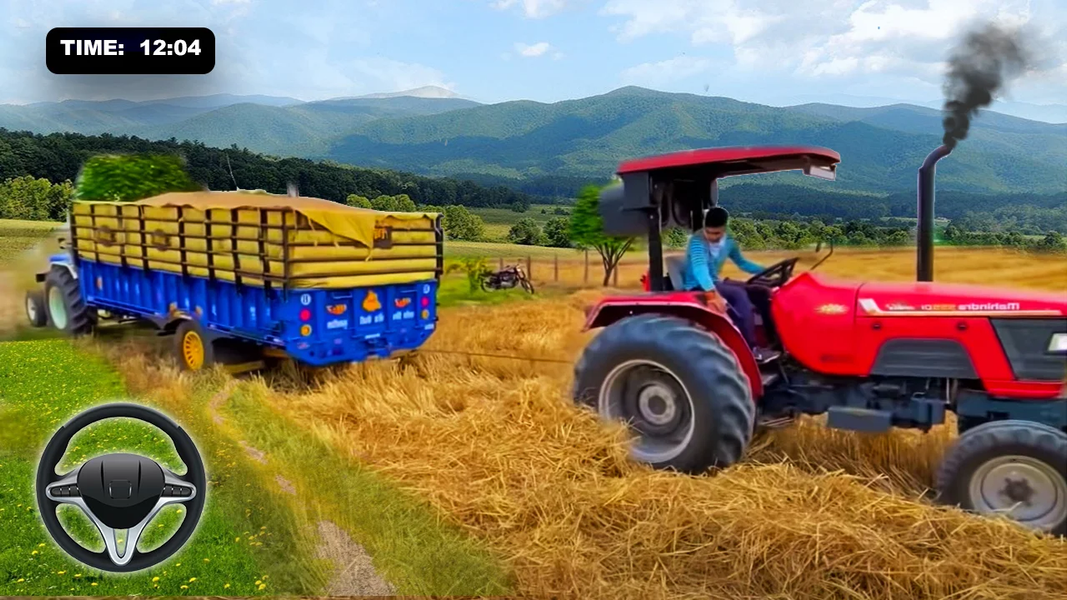 Tractor Trolley Farming Cargo - Gameplay image of android game