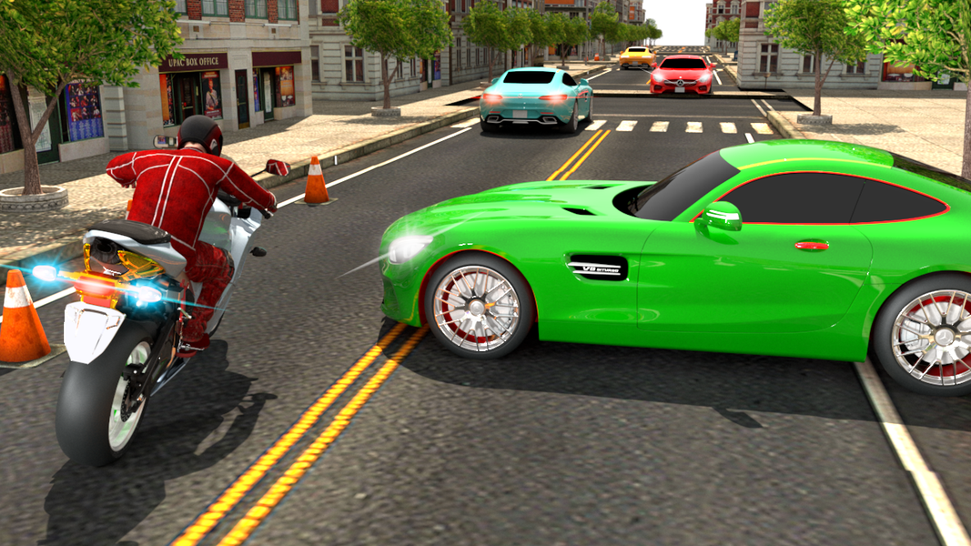 Real Highway Traffic Bike Race - Gameplay image of android game