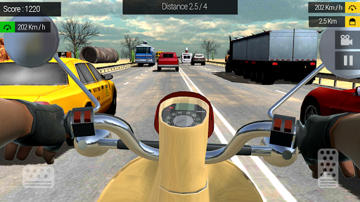 Bike Race Highway - Bike stunt games - Gameplay image of android game