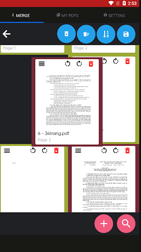 Merge PDF - Combine PDF files - Image screenshot of android app