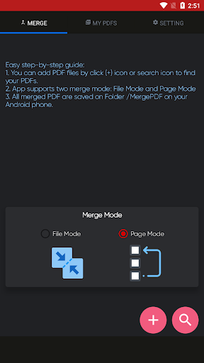 Merge PDF - Combine PDF files - Image screenshot of android app