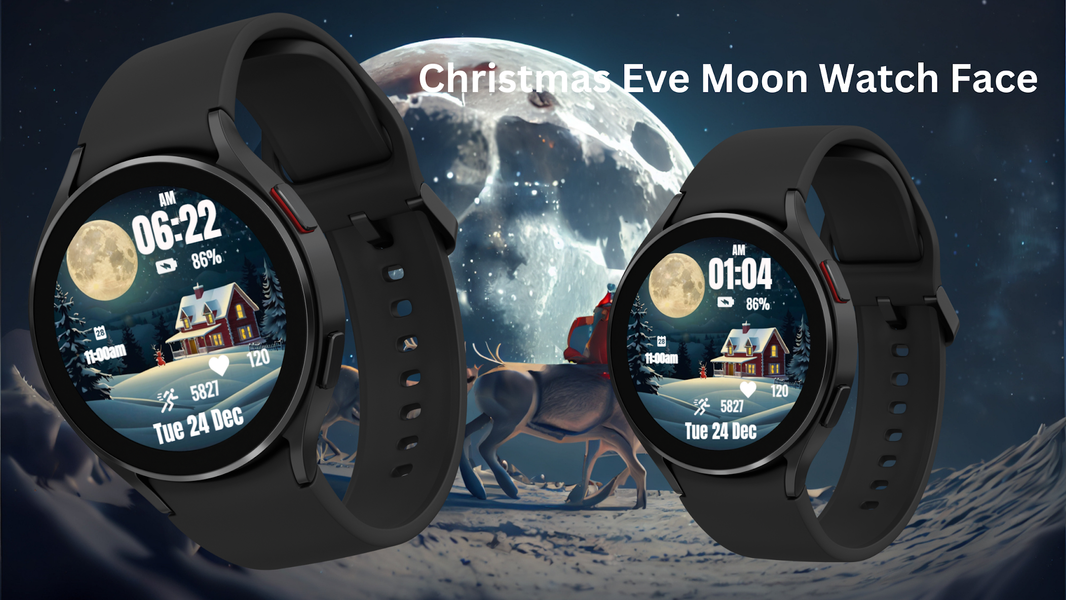 Christmas Eve Moon Watch Face - عکس برنامه موبایلی اندروید