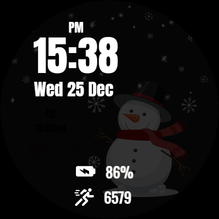 Cute Snowman Christmas Watch - Image screenshot of android app