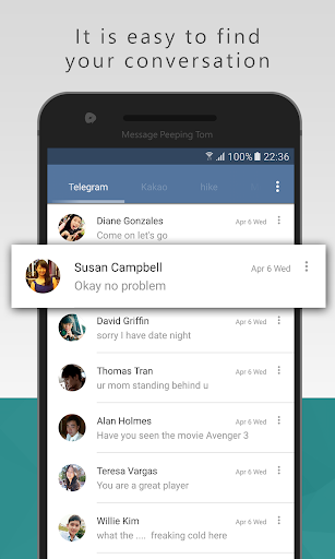 Message Peeping Tom - Image screenshot of android app