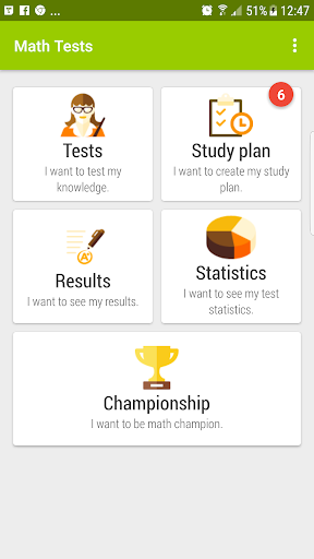 Math Tests: learn mathematics - Image screenshot of android app