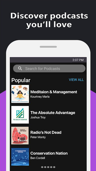 Podcasts Home - عکس برنامه موبایلی اندروید