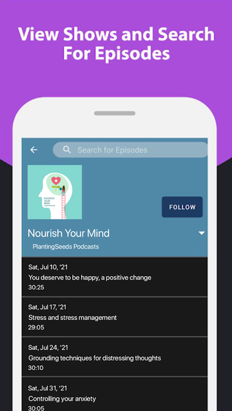 Podcasts Home - عکس برنامه موبایلی اندروید