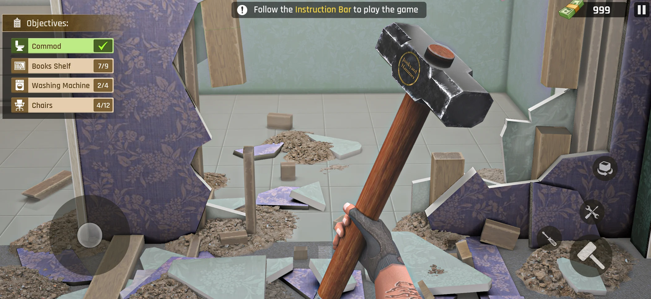 Deconstruction Home Flip Game - Gameplay image of android game