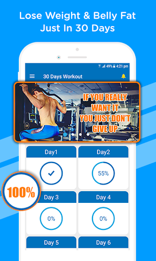 Home workout in 30 days, Man Fitness, pro gym - Image screenshot of android app