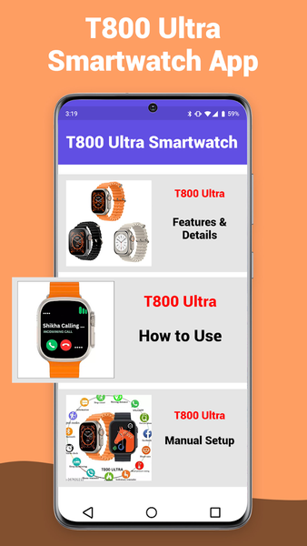 T800 Ultra Smartwatch App Hint - Image screenshot of android app