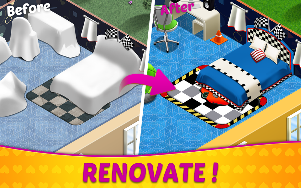 Home Design & Mansion Decorating Games Match 3 - Image screenshot of android app