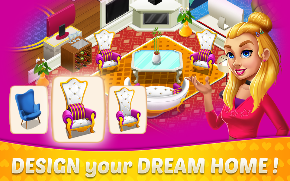 Home Design & Mansion Decorating Games Match 3 - عکس برنامه موبایلی اندروید