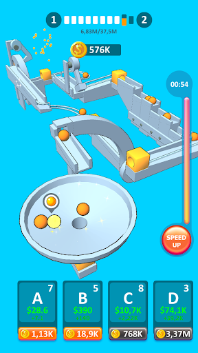 Balls Rollerz Idle 3D Puzzle - Gameplay image of android game