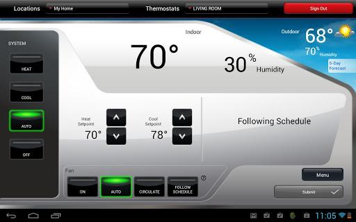 Total Connect Comfort - عکس برنامه موبایلی اندروید