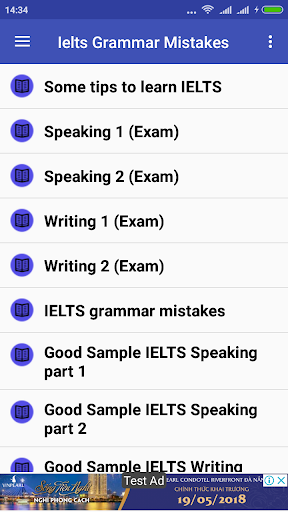IELTS Grammar Mistakes - Image screenshot of android app